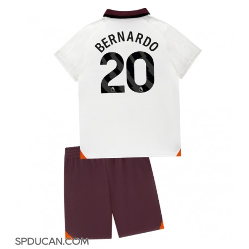 Dječji Nogometni Dres Manchester City Bernardo Silva #20 Gostujuci 2023-24 Kratak Rukav (+ Kratke hlače)